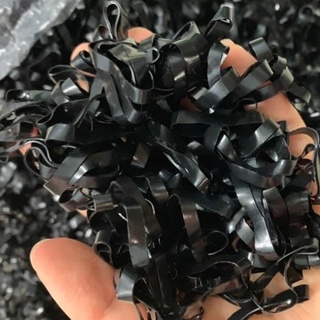Chun Buộc Tóc Màu Đen Gói 100g , Nịt Buộc Tóc Bản Dày Chắc Chắn Một Bịch Màu Đen [Hàng Loại 1]