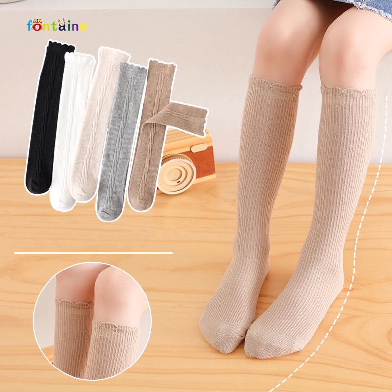 Vớ Cotton Dài 33cm Màu Sắc Ngọt Ngào Cho Bé 3-12 Tuổi