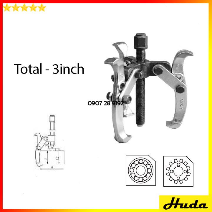 Cảo 3 chấu lực cảo 3000kg - 6000kg tháo lắp vòng bi bạc đạn Total Ingco thép Crv cứng chắc chịu nhiệt 1234