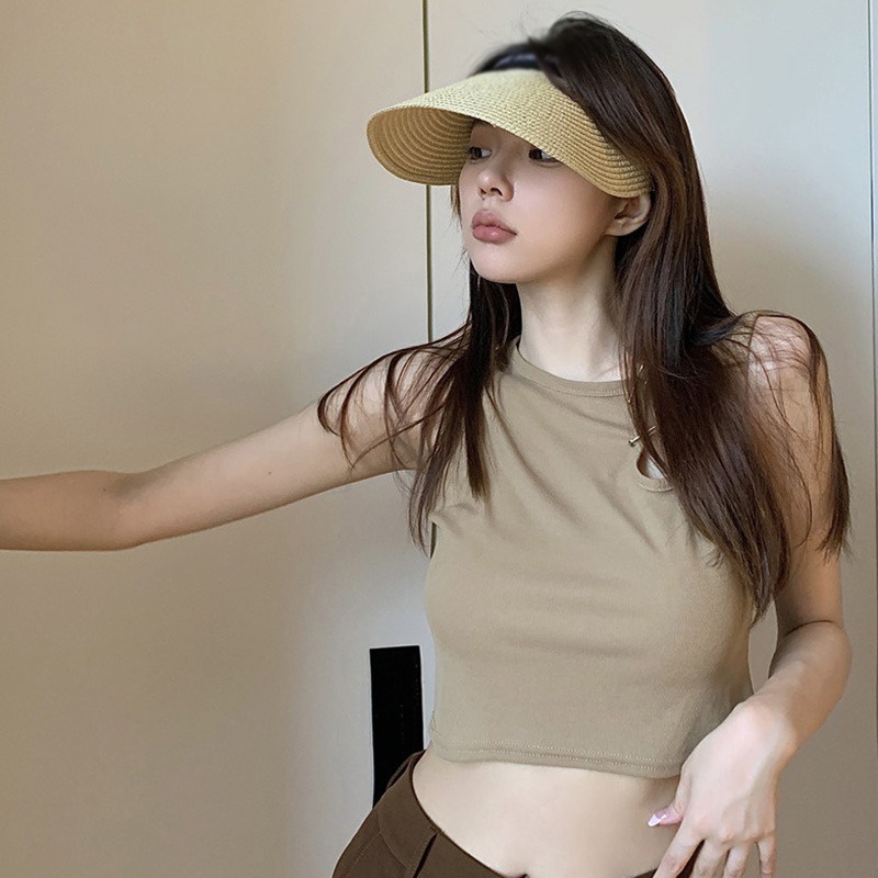 Áo Tank Top Hai Dây Màu Sắc Thời Trang Mùa Hè Cho Nữ