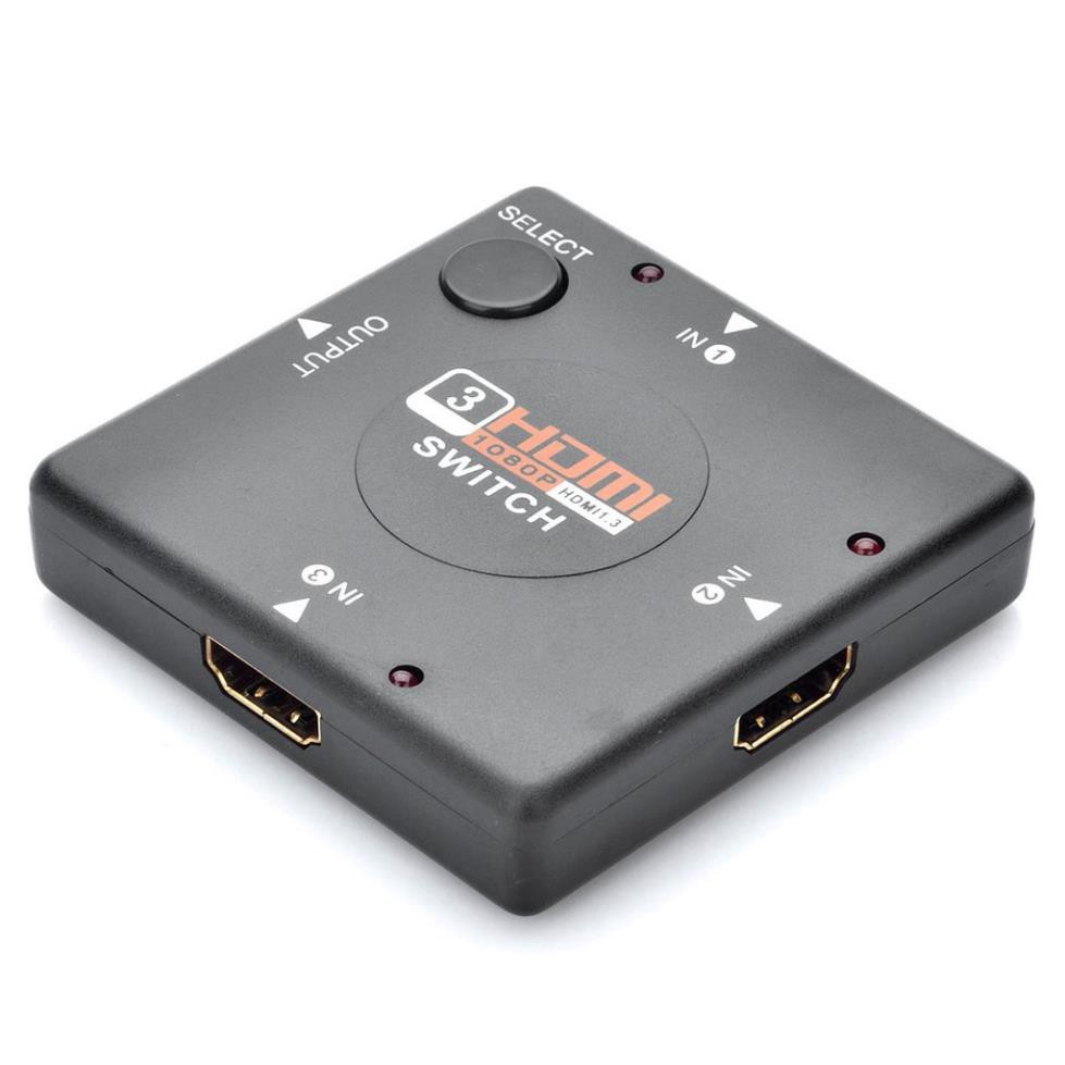 Chia Tín Hiệu HDMI 1080p 3 In 1 Out Switch HDMI (3-IN/1-OUT) - Black -dc631