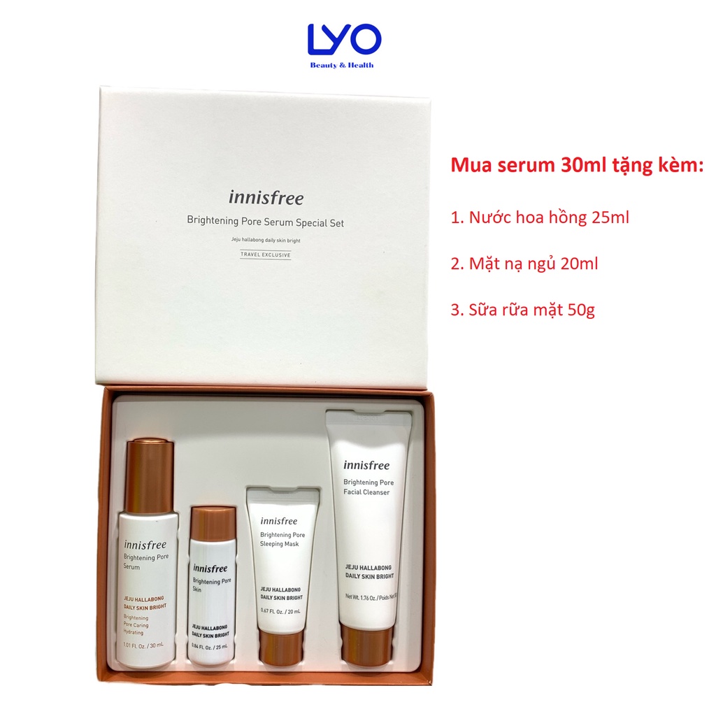 Kem dưỡng, serum, nước hoa hồng Innisfree hallabong Whitening Pore  quýt chính hãng.
