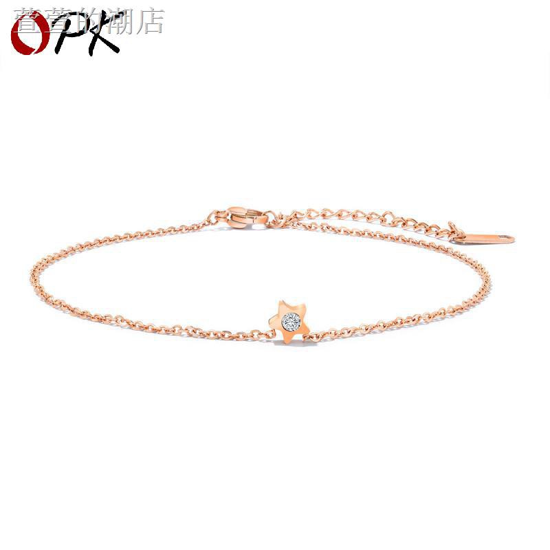 Lắc Chân Hình Ngôi Sao Năm Cánh Đính Đá Đơn Giản