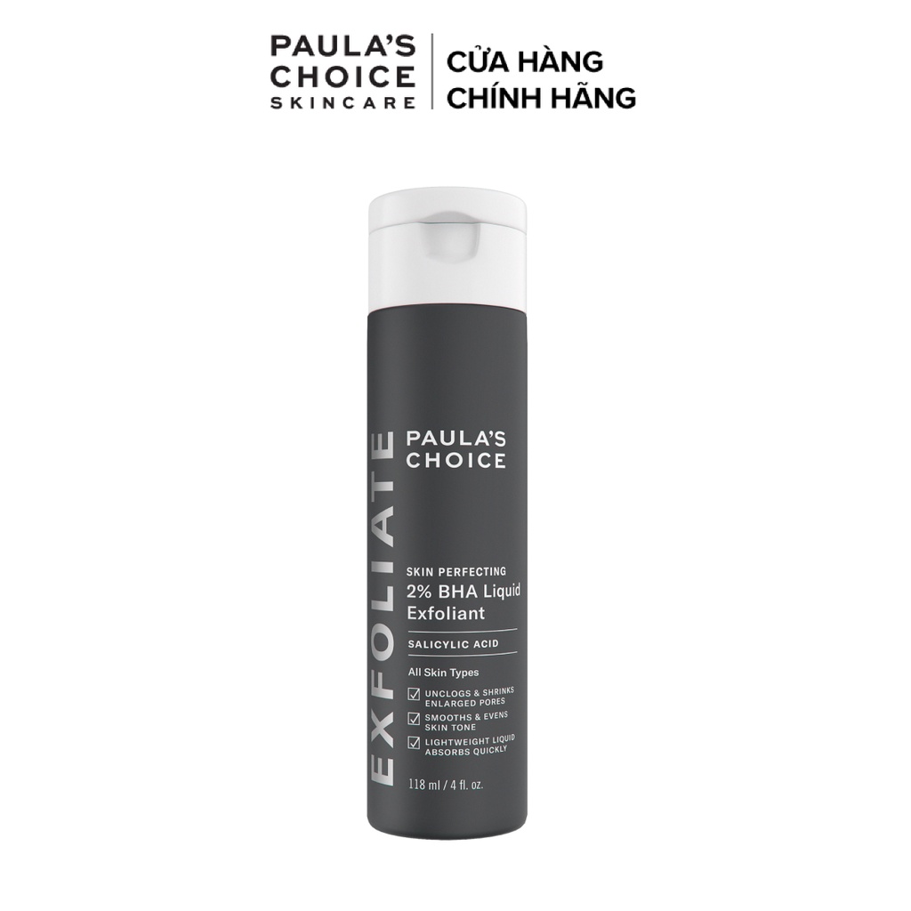 Dung dịch loại bỏ tế bào chết Paula's Choice Skin Perfecting 2% BHA Liquid Exfoliant 118 ml Mã 2010+