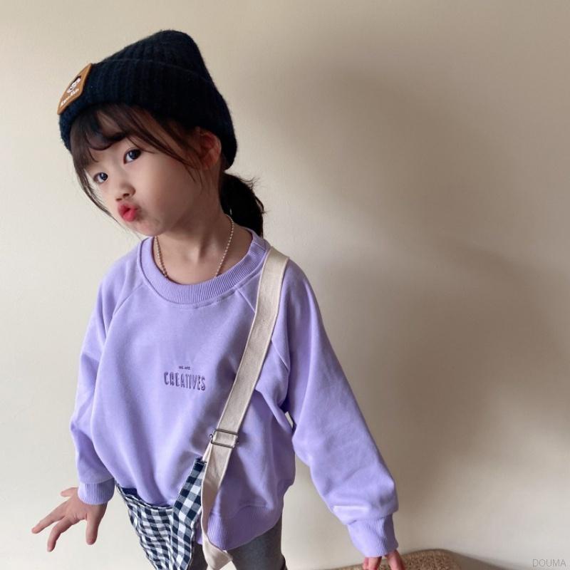 Áo thun cotton tay dài in hình hoạt hình dễ thương cho bé gái