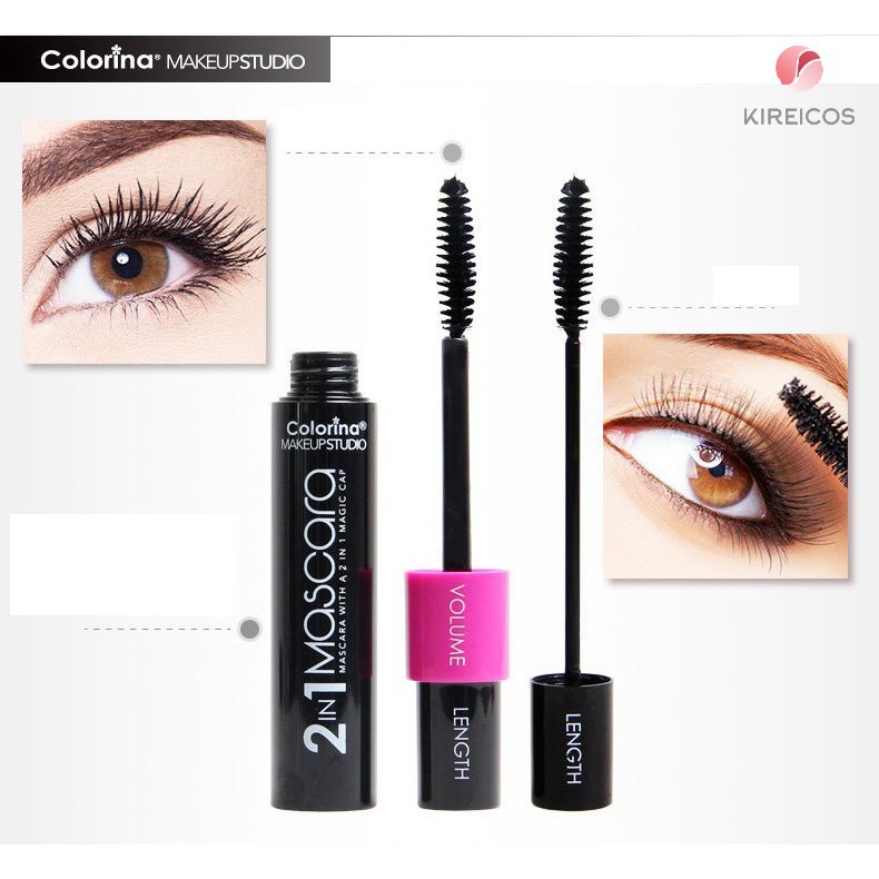 Mascara Chống nước Dài Và Cong Mi 2 in 1 Magic Cap Colorina