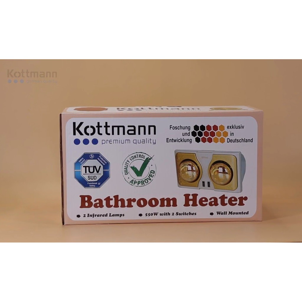 Đèn sưởi 2 bóng vàng KOTTMAN K2BH