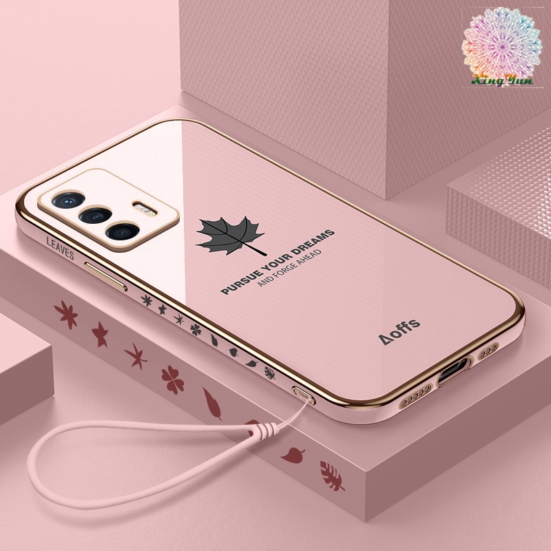 Ốp Điện Thoại Họa Tiết Lá Phong Cho OPPO Realme C21Y C25Y C11 C12 C15 C25 C20 C11 2021 C2 A1K C21 C31 C35 Realme 8i 9i