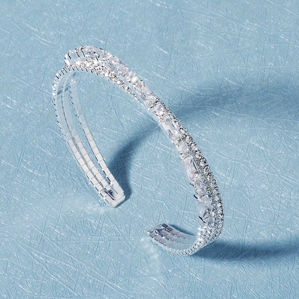 Vòng Tay Đính Đá Zircon Đơn Giản Sang Trọng Thời Trang Hàn Quốc Cá Tính Hàng Ngày Cho Nữ Dating Must-have Quà Tặng