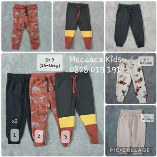 [10-16kg] Quần dài thu đông nỉ bông dày dặn cạp chun bo gấucho bé trai bé gái xuất dư xin