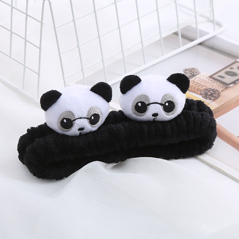 Băng Đô Cài Tóc Hình Gấu Trúc Nhồi Bông Ngọt Ngào Cho Nữ