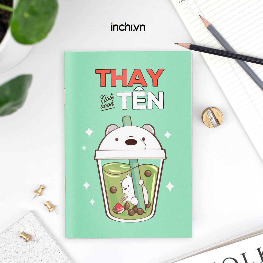 ( WE BARE BEARS ) VỞ KẺ NGANG 80 TRANG 5 MẪU IN TÊN THEO YÊU CẦU MIX HÌNH BA ANH EM NHÀ GẤU - VỞ NĂM HỌC MỚI CHO BÉ