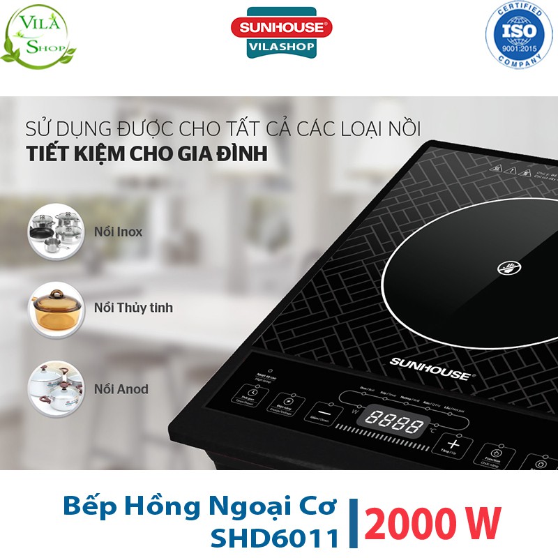 Bếp Hồng Ngoại Cơ Sunhouse SHD6011, Bếp Hồng Ngoại Đa Năng - Sử Dụng Cho Tất Cả Các Loại Nồi