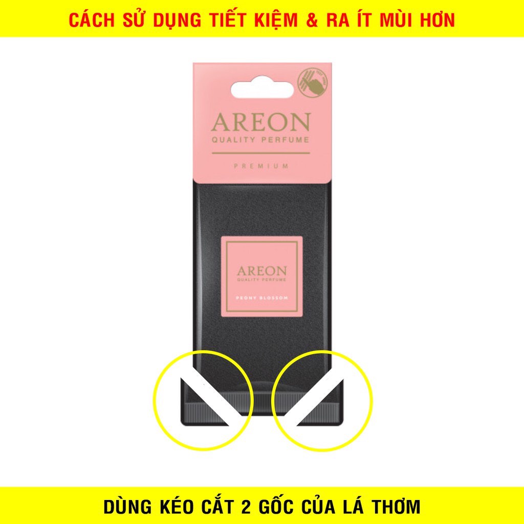 Lá Thơm Treo Xe Ô Tô - Lá Thơm Areon Khử Mùi Xe Siêu Thơm, Nhập khẩu Bulgaria Đạt Tiêu Chuẩn Châu Âu