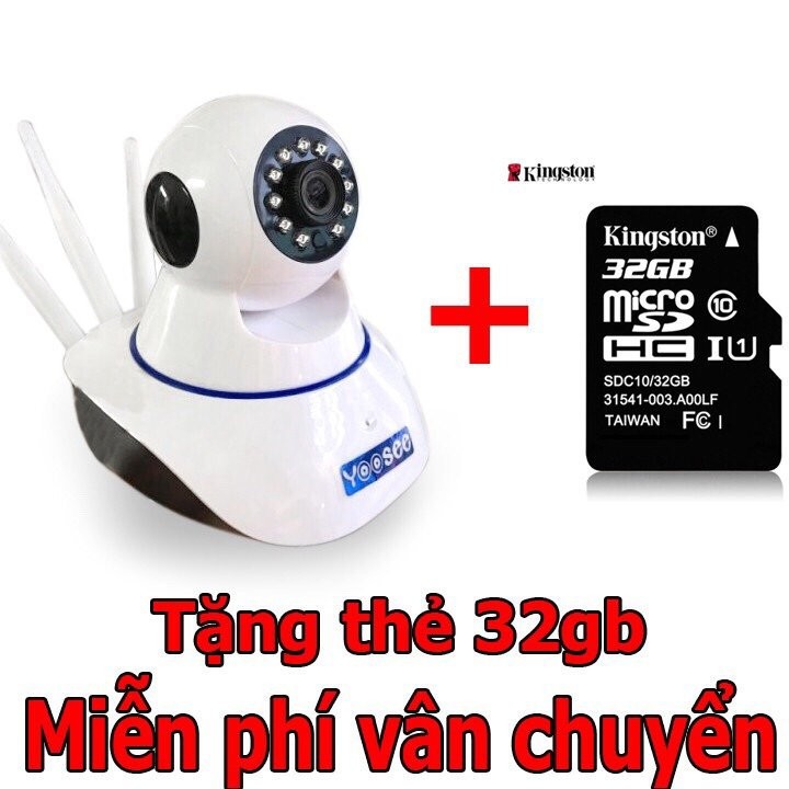 Camera IP wifi Yoosee 3 râu tặng kèm thẻ nhớ