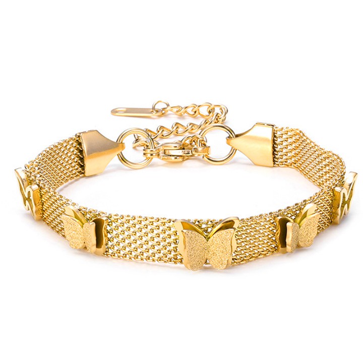 Lắc tay (vòng tay) titan cánh vàng