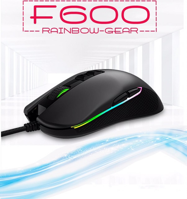 [SALE 10%] Chuột máy tính có dây, mouse chuyên game dây dù Rainbow F600