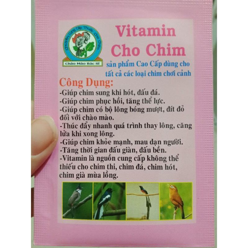 Combo 2 gói Bột vitamin cho chim