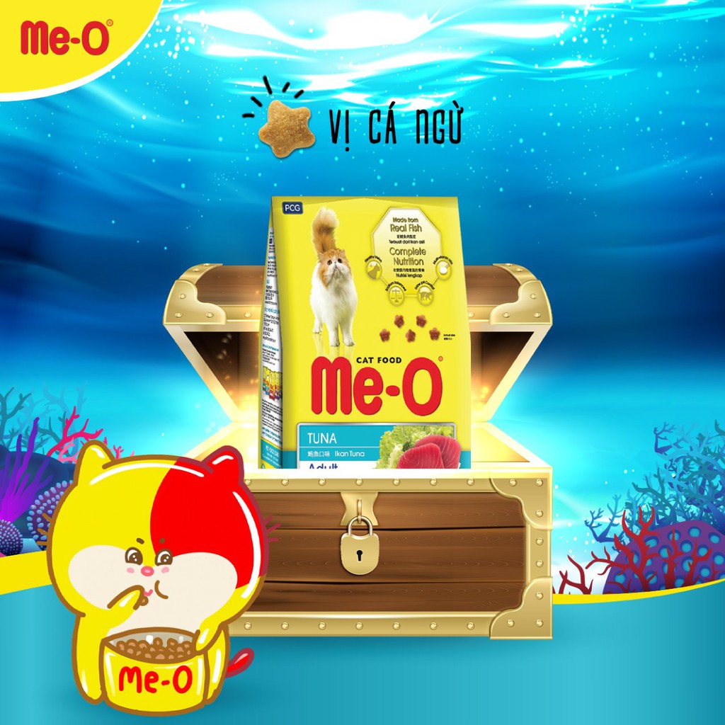 [1.2kg] Hạt Me-O cho Mèo Con 1.1kg - Me-O Mèo Trưởng Thành trên 1 năm tuổi - Me-O Vị Cá Ngừ - Me-O Vị Hải Sản