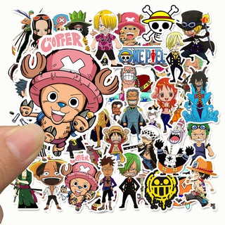 50 Sticker One Piece, hình dán Vua hải tặc mẫu mới, cao cấp, dễ thương