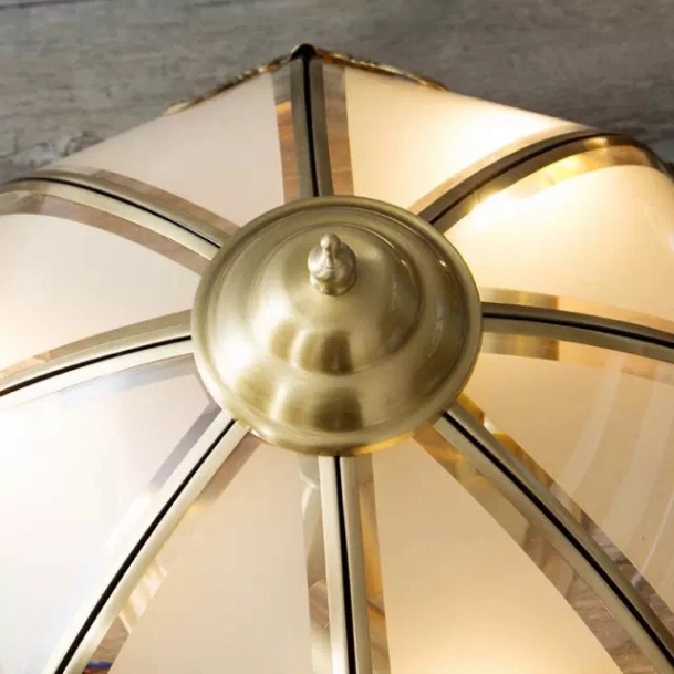 Đèn ốp trần đồng nguyên chất phi 400mm: AS-C7009 tặng kèm bóng led; Đèn trần sảnh, đèn cầu thang DT