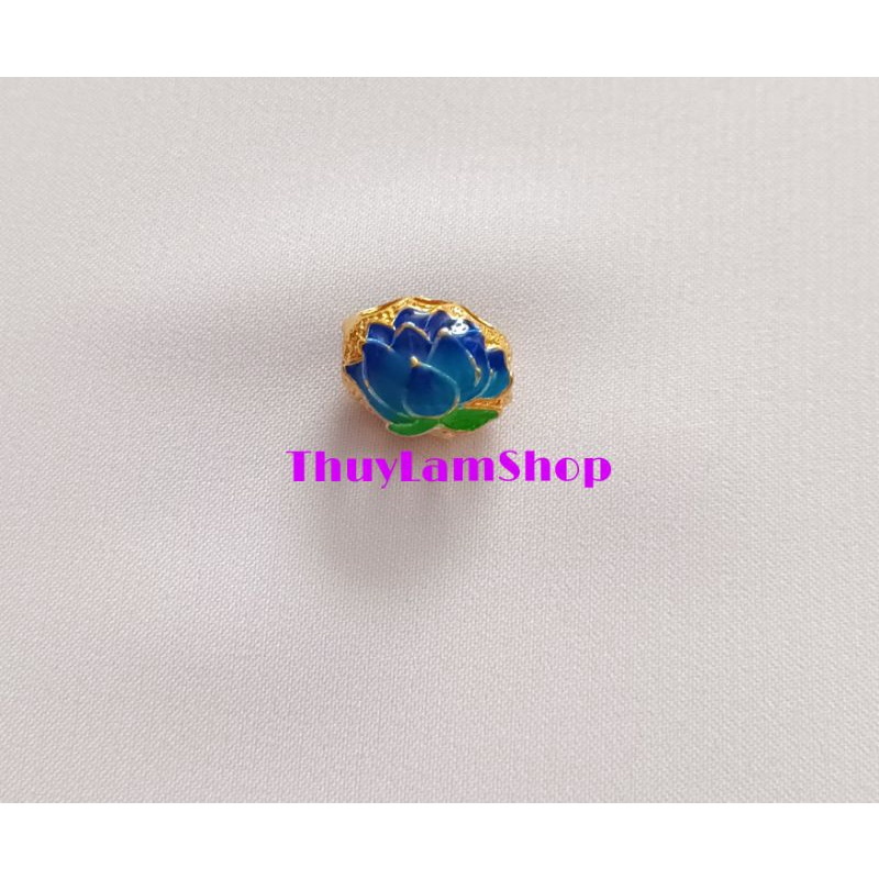 Charm bông sen vàng xanh Ngọc, vàng, trắng mix chuỗi, hạt, vòng trầm
