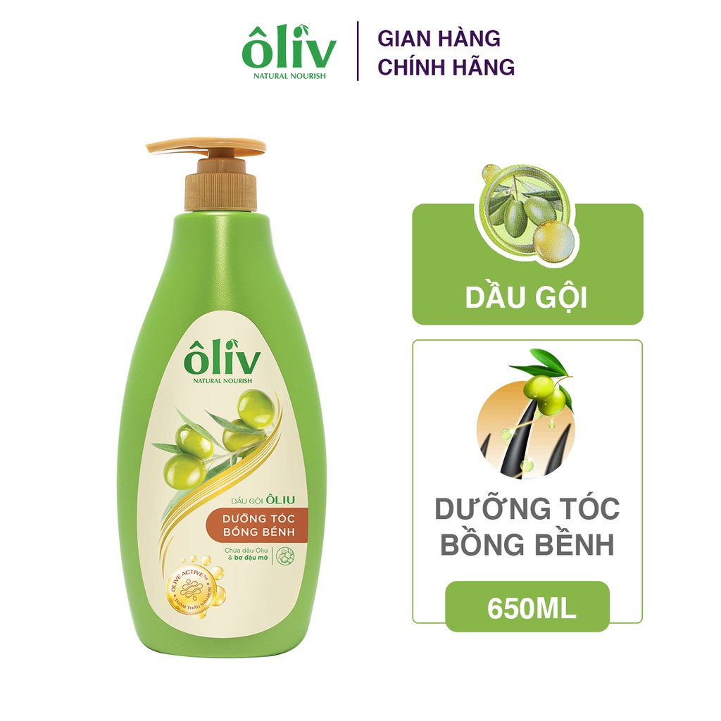 Combo Dầu Gội Ôliv Dưỡng Tóc Bồng Bềnh 650ml + Dầu xả Ôliv Dưỡng Tóc Bồng bềnh 250ml