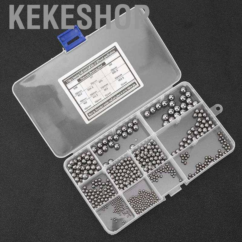 Kekeshop 510Pcs M2-M8 Chromium Hardened Steel Bearing Ball Classification Kit with Box