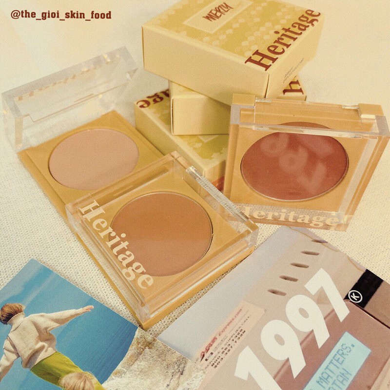 PHẤN MÁ HỒNG DẠNG NÉN KIỀM DẦU ,LÂU TRÔI MERZY THE HERITAGE BLUSHER