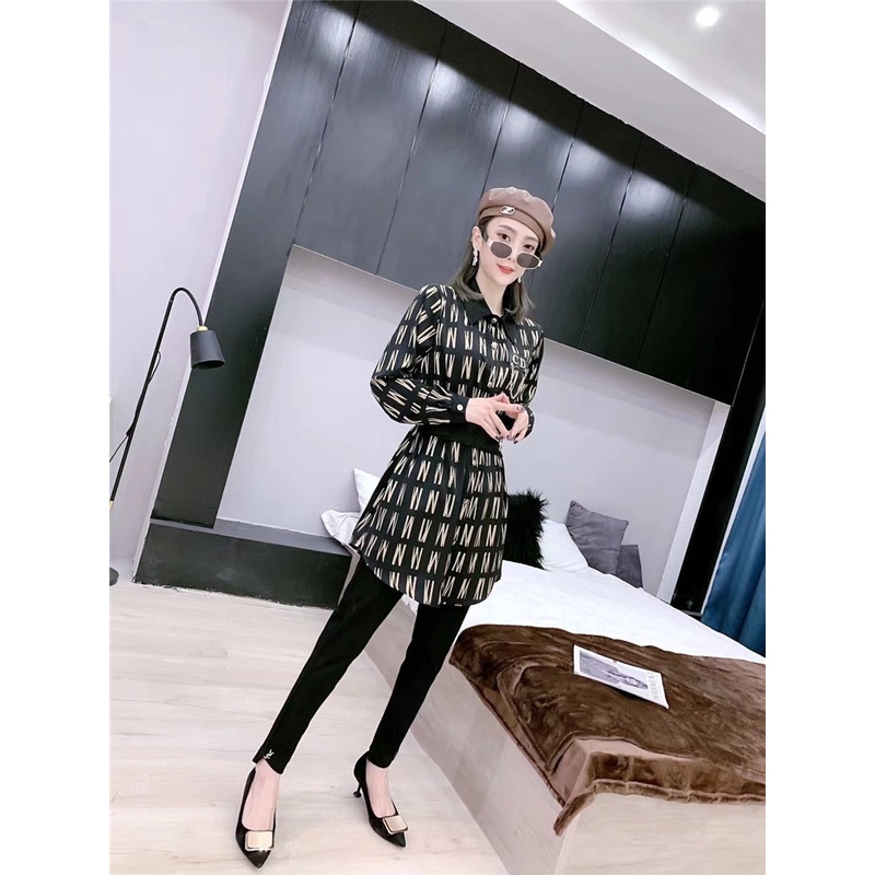 Áo sơ mi dáng dài Quảng Châu Cao Cấp đai da eo chất lụa Lalin siêu đẹp mã M4