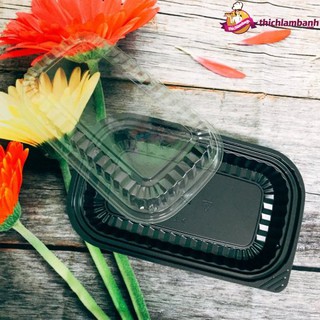 TLB - Hộp nhựa đậy chữ nhật đế đen HT17 - 10 cái