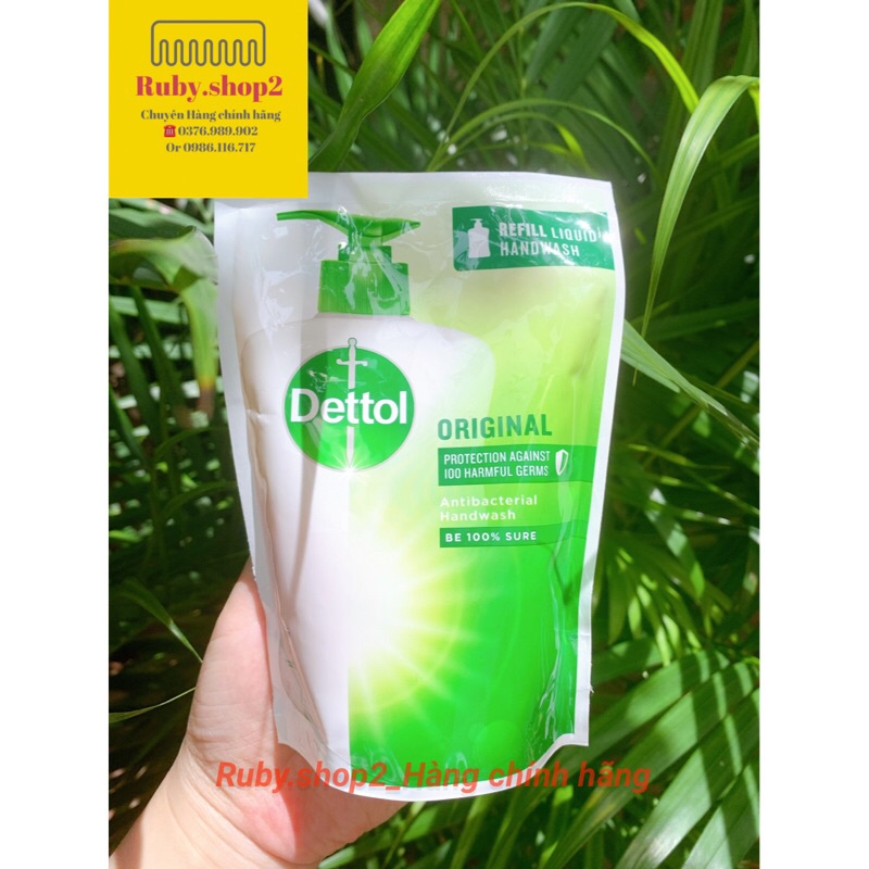 Nước rửa tay diệt khuẩn 99,9% vi khuẩn Dettol - Túi 225g
