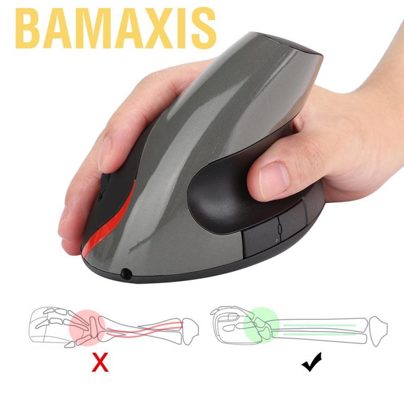 Bamaxis Ergonomic Vertical High-Gloss UV Paint Surface 1200DPI 2.4G Wireless Optical Mouse