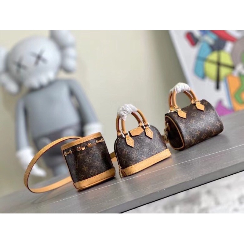 Set 3 size nhỏ cao cấp logo thương hiệu Louis Vuitton LV da thật hang vip 1-1