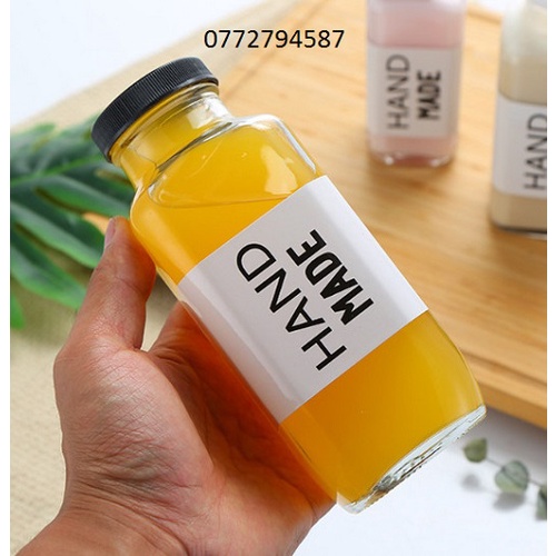Chai Thủy Tinh Vuông 500ml Nắp Nhựa , Nắp nhôm | Tuỳ Chọn