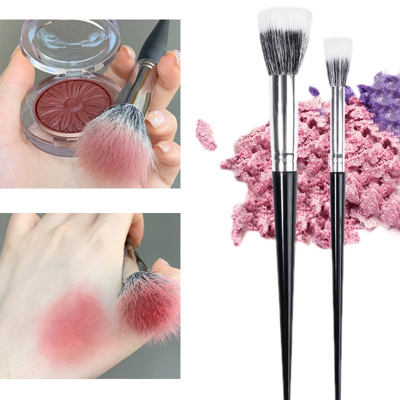 1 Cọ Trang Điểm Hai Lớp Tay Cầm Bằng Len Màu Sắc Xinh Xắn