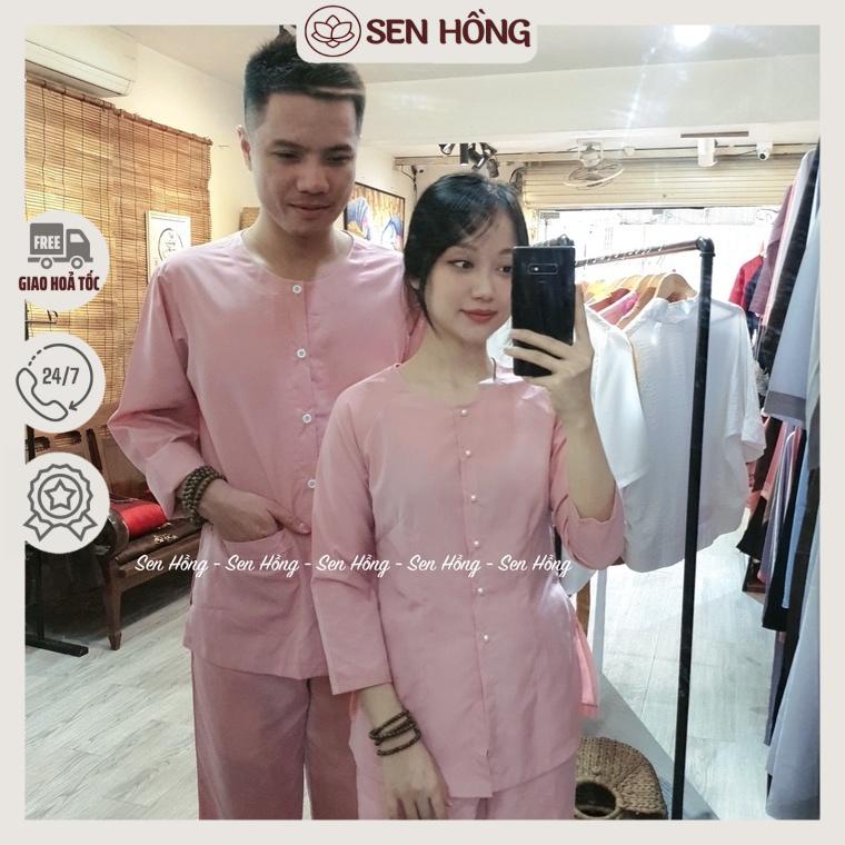 [SEN HỒNG] BÀ BA NAM NỮ # đồ đôi nam nữ bà ba xưa # bộ bà ba vải mát giản dị