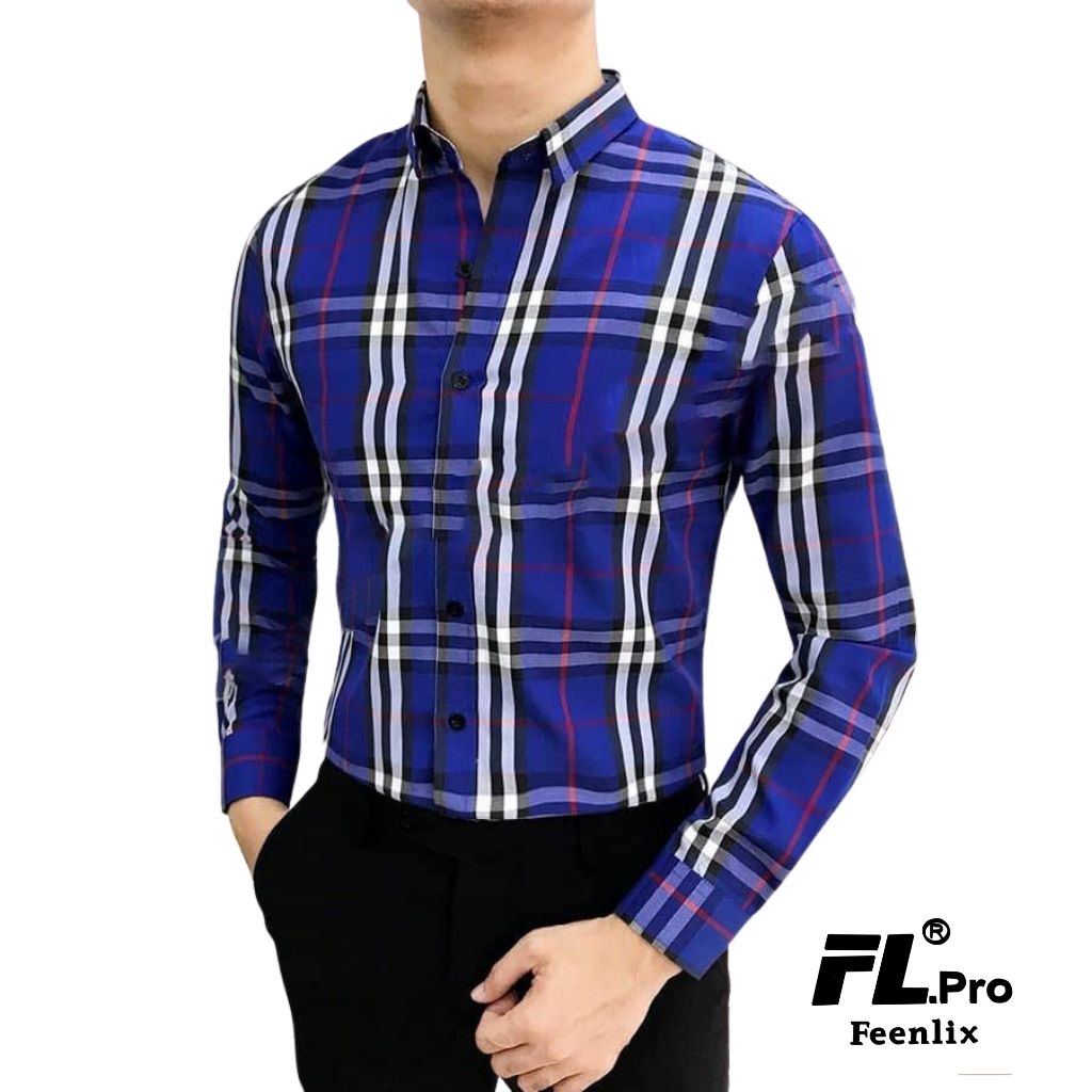 Sơ mi nam cao cấp FEENLIX áo sơ mi công sở kẻ caro,sơ mi dài tay , sang trọng, lịch lãm, mặc cực đẹp, cực chất