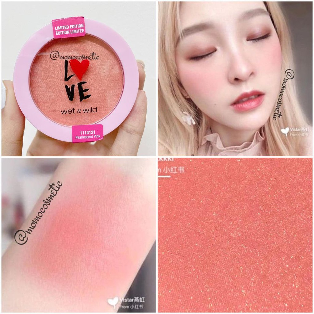 Phấn má Wet N Wild phiên bản Love - Pearlescent Pink