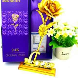 Hoa hồng dát vàng 24k