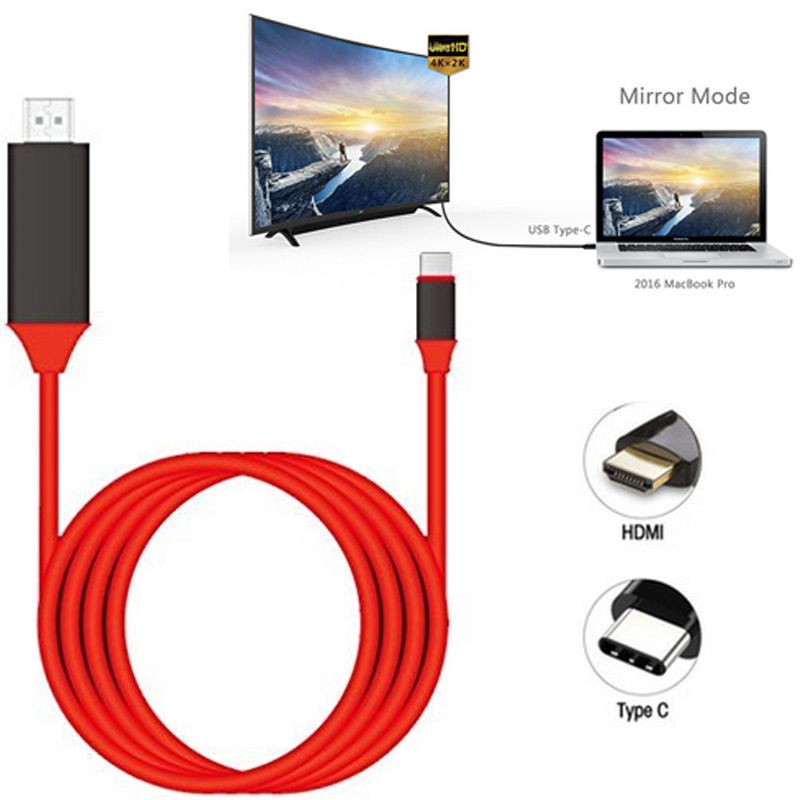 Dây Cáp Chuyển Đổi Mhl Usb 3.1 Type C Sang Hdmi Tv 4k Ultra Hd