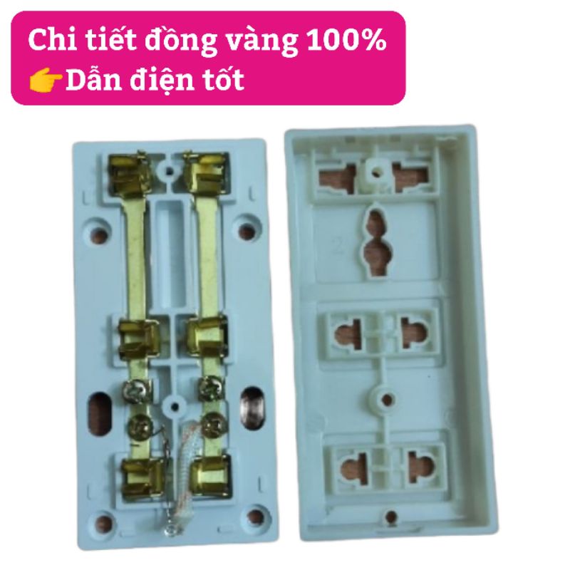 [DN216/DN218] Ổ cắm không dây 3 lỗ cắm NIVAL 3000W Nhựa PC chống cháy