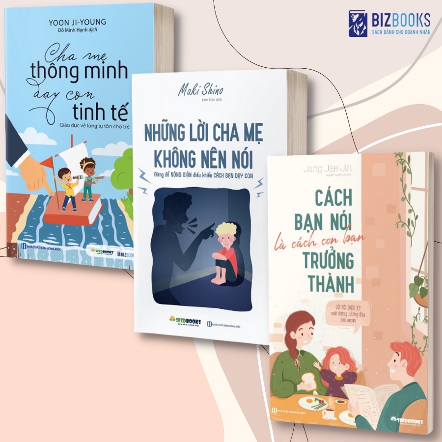 Bộ sách về trẻ em - Cha Mẹ Thông Minh Dạy Con Tinh Tế - Bizbooks TẶNG kèm SÁCH NÓI và Bookmark