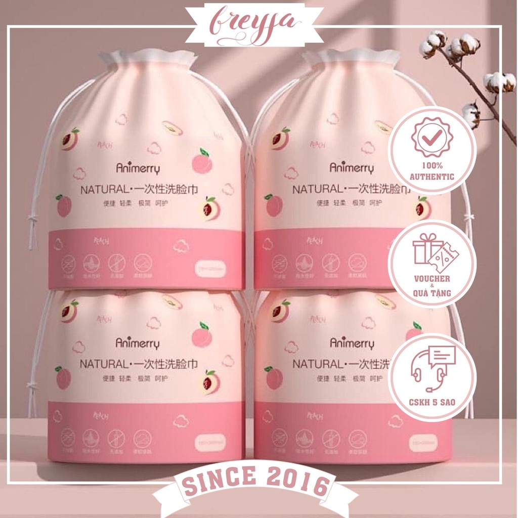 Khăn mặt khô dùng 1 lần Animerry giấy tẩy trang lau ướt siêu mềm dai mịn rửa mặt vệ sinh - Chất liệu cao cấp
