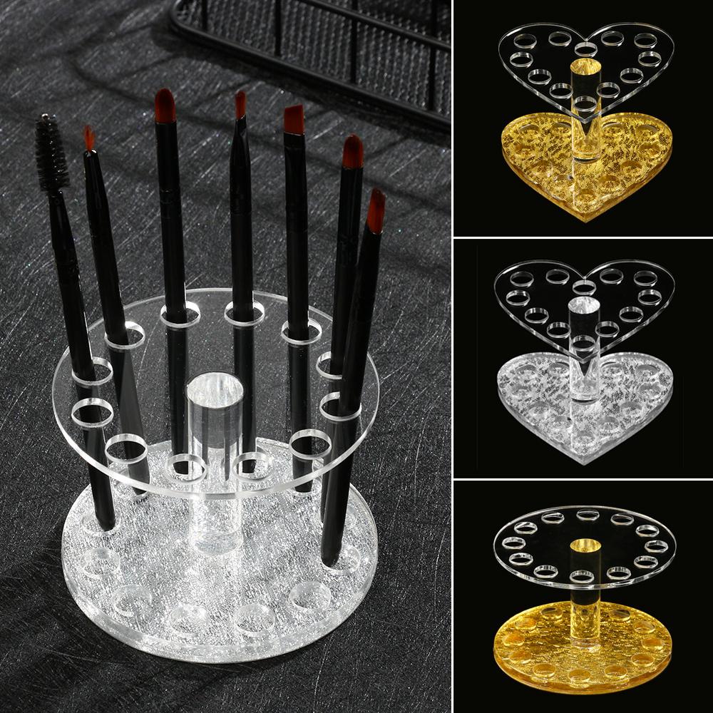 Giá Đỡ Cọ Vẽ Móng Bằng Acrylic Hình Trái Tim Siêu Bền Tiện Dụng