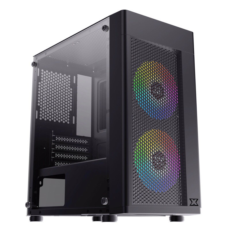 Vỏ máy tính XIGMATEK AERO 2F (EN46591) - M-ATX, 1 SIDE TEMPERED GLASS, 2 FAN X20F