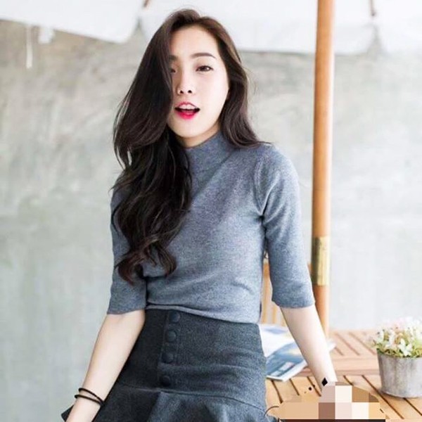 Áo thun cổ lọ nam nữ TS17