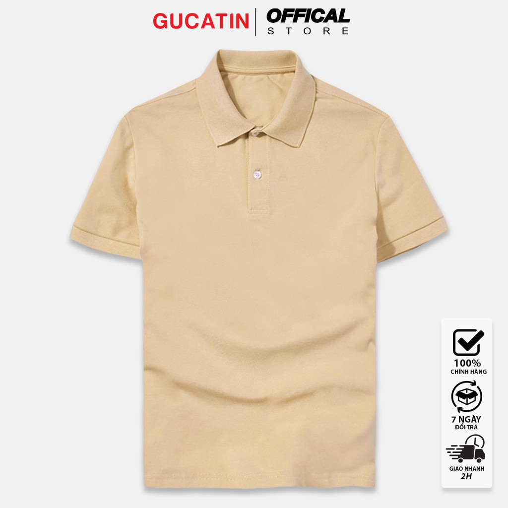 Áo thun polo trơn cổ bẻ ngắn tay HỒNG ĐẤT cao cấp GUCATIN vải cá sấu không nhăn không xù trẻ trung năng động sang trọng