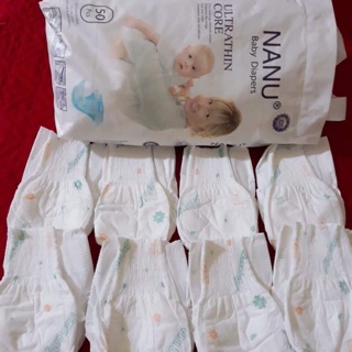COMBO 100 miếng bỉm dán NANU, Size: S, M