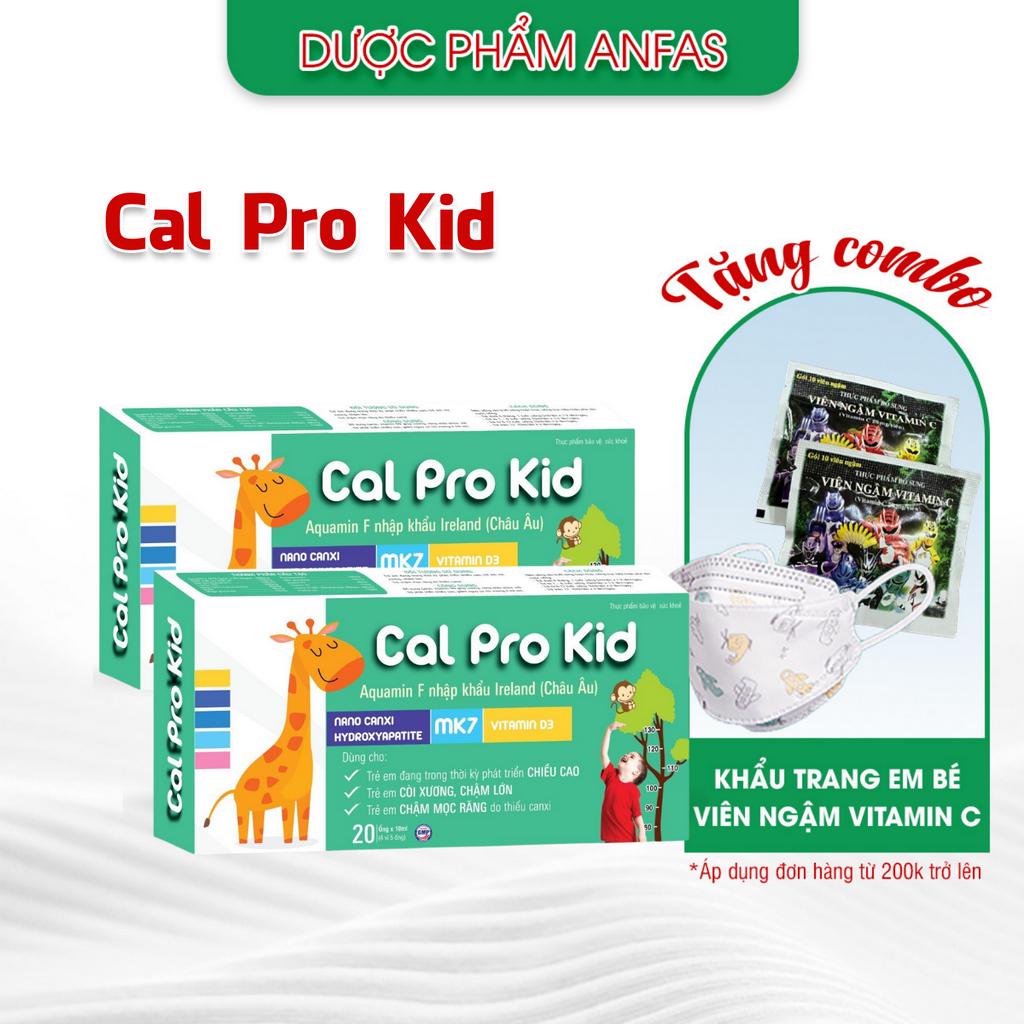 Canxi hữu cơ cho bé- Cal Pro Kids- bổ sung canxi, hỗ trợ chắc xương răng, hộp 20 ống *10ml, Ramukid